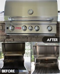 Grill cleaning before and after