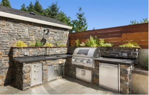 Grill and summer kitchen